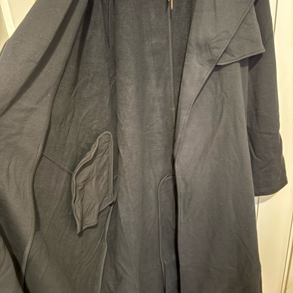 NWT SKIMS Black Boyfriend Trench Coat - Picture 11 of 11